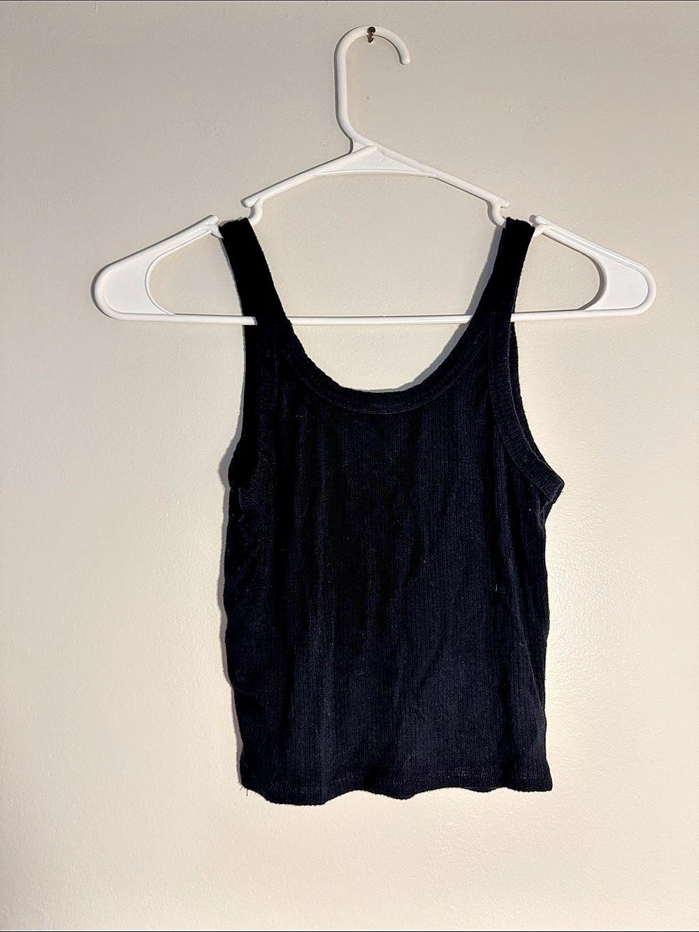 Garage Black Ribbed Tank Top Size XS
